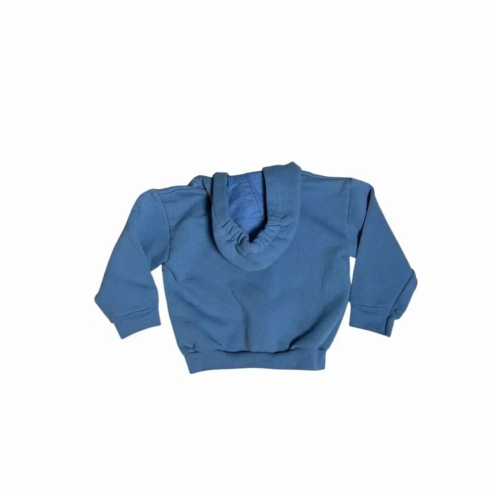 Kids Full Zip Hoodie Blue Size 4 Long Sleeve Casual